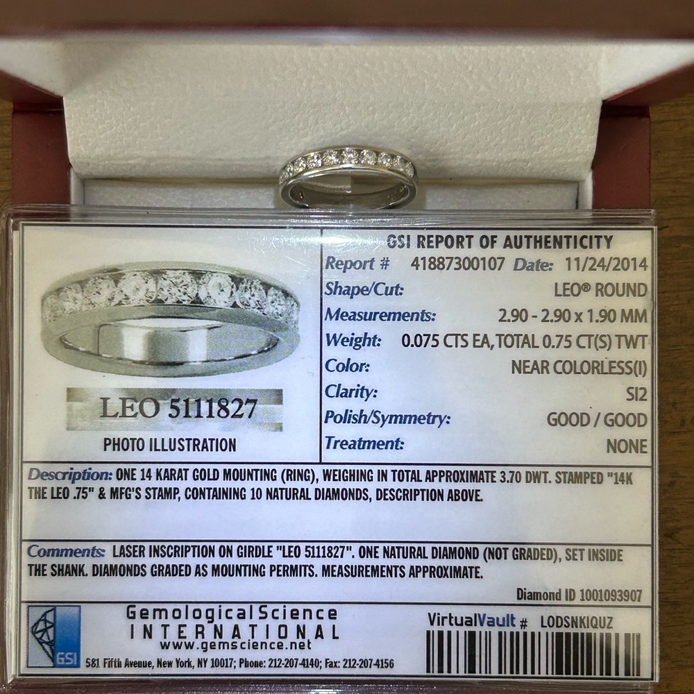 Kay Jewelers White Gold Leo Diamond Wedding Band